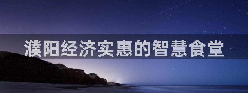 尊龙长相评价：濮阳经济实惠的智慧食堂
